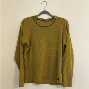 Melanzana Mustard Waffle Crewneck